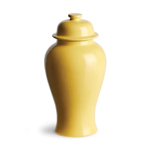 Koa Lidded Mini Ginger Jar Large, yellow