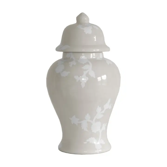 Large - Biege Chinoiserie Ginger Jar